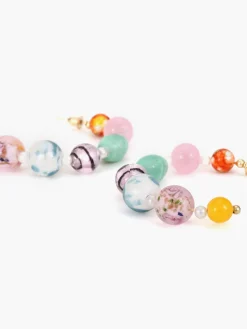 COMMENSE Multi-Color Beaded Hoop Earrings* Earrings|Accessories