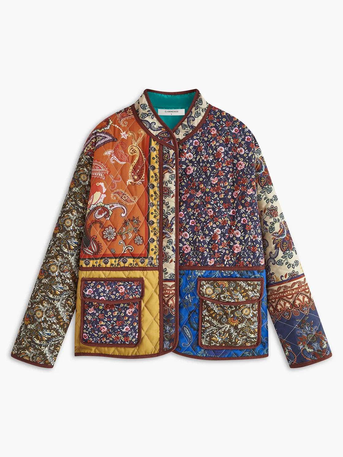 COMMENSE Multi-Color Printed Flap-Pockets Winter Coat* Outerwear|Coats
