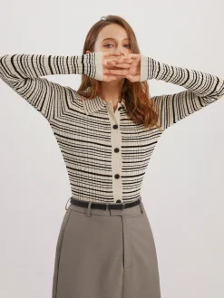 COMMENSE Musical Notation Knit Top* Sweater Tops|Sweaters & Cardigans