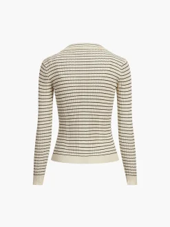 COMMENSE Musical Notation Stripe Three Piece Set* Sweater Tops|Long Sleeve Sets