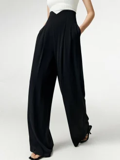 COMMENSE Notch Wide Leg Dress Pants* Wide Leg|Pants