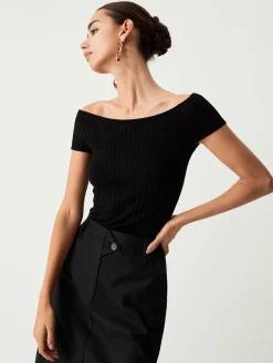 COMMENSE Off Shoulder Knit Top* Sweater Tops|Sweaters & Cardigans