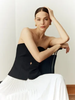 COMMENSE Off Shoulder Pleated Long Dress* White Dresses|Casual Dresses