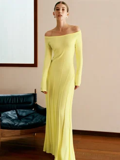 COMMENSE Off Shoulder Pleated  Sweater Dress* White Dresses|Black Dresses