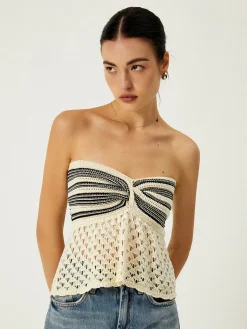 COMMENSE Off-Shoulder Crochet Knit Top* Sweater Vests|Sweaters & Cardigans