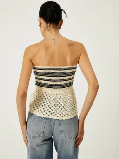 COMMENSE Off-Shoulder Crochet Knit Top* Sweater Vests|Sweaters & Cardigans