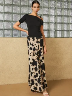 COMMENSE Off-Shoulder Twist Sleeve T-Shirt* T-shirts|Tops