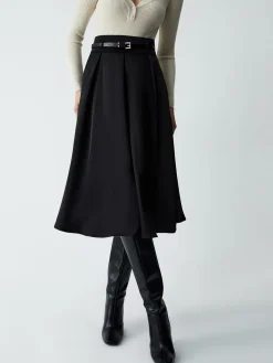 COMMENSE Old Money Aesthetics Belted Skirt* Skirts|Bottoms