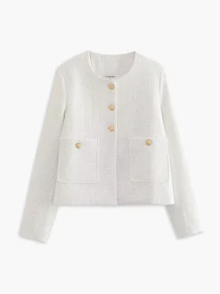 COMMENSE Old Money Aesthetics Tweed Blazer* Outerwear|Blazers