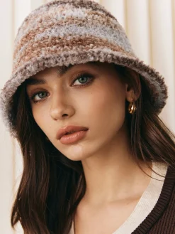 COMMENSE Ombre Plush Bucket Hat* Hair Claws & Hats|Accessories