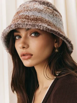 COMMENSE Ombre Plush Bucket Hat* Hair Claws & Hats|Accessories