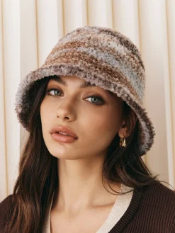 COMMENSE Ombre Plush Bucket Hat* Hair Claws & Hats|Accessories