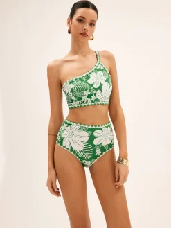COMMENSE One Shoulder Floral Bikini Set* Swimwear|Tops