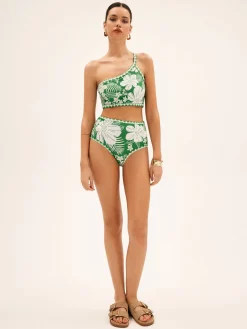 COMMENSE One Shoulder Floral Bikini Set* Swimwear|Tops