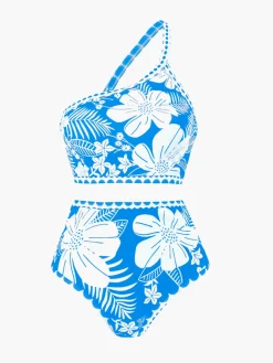 COMMENSE One Shoulder Floral Bikini Set* Swimwear|Tops