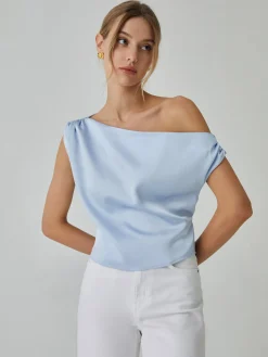 COMMENSE One Shoulder Off Knotted Blouse* Blouses & Shirts|Tops