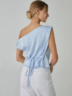 COMMENSE One Shoulder Off Knotted Blouse* Blouses & Shirts|Tops