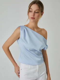 COMMENSE One Shoulder Off Knotted Blouse* Blouses & Shirts|Tops