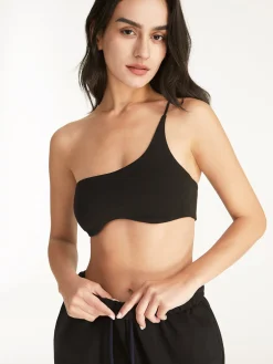 COMMENSE One Shoulder Solid Sports Bra* Tank Tops & Camis|Tops