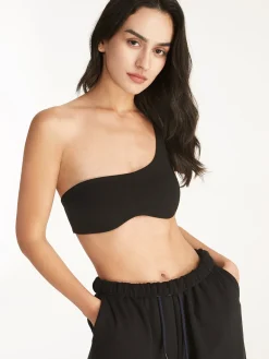 COMMENSE One Shoulder Solid Sports Bra* Tank Tops & Camis|Tops