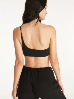 COMMENSE One Shoulder Solid Sports Bra* Tank Tops & Camis|Tops