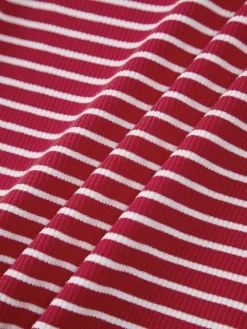 COMMENSE Open Back Stripe Long Sleeve Bodysuit* Sweater Tops|Bodysuits