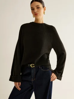 COMMENSE Open Back Tie Sweater* Sweater Tops|Sweaters & Cardigans