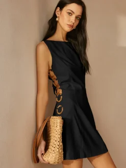 COMMENSE O-Ring Cutout Sleeveless Dress* Casual Dresses|Work Dresses