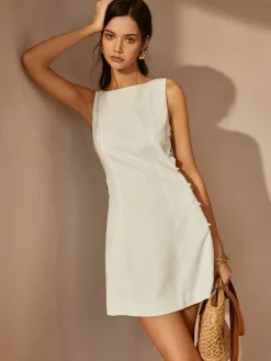 COMMENSE O-Ring Cutout Sleeveless Dress* Casual Dresses|Work Dresses