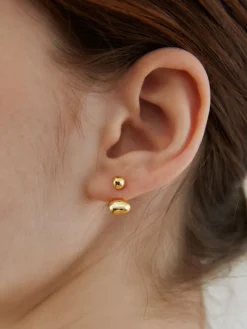 COMMENSE Oval Bean Stud arrings* Earrings|Accessories