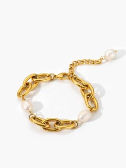 COMMENSE Oval Pearl en Chain Bracelet* Rings & Bracelets|Accessories