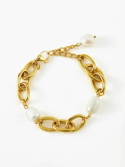 COMMENSE Oval Pearl en Chain Bracelet* Rings & Bracelets|Accessories