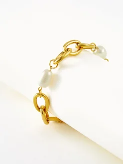 COMMENSE Oval Pearl en Chain Bracelet* Rings & Bracelets|Accessories