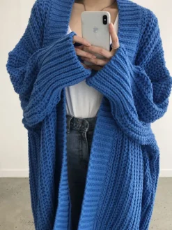 COMMENSE Oversize Split Knit Outerwear* Sweater Tops|Outerwear