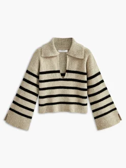 COMMENSE Oversize Striped Pullover Sweater* Sweater Tops|Sweaters & Cardigans
