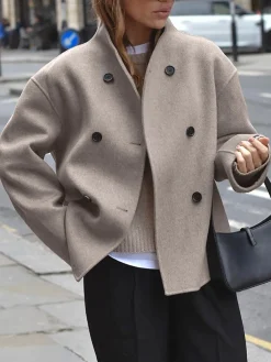 COMMENSE Oversized Button-Down Jacket* Outerwear|Jackets