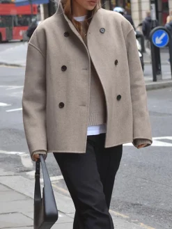 COMMENSE Oversized Button-Down Jacket* Outerwear|Jackets
