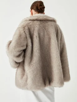 COMMENSE Oversized Collared Faux Fur Coat* Outerwear|Coats