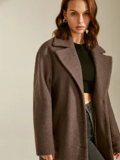 COMMENSE Oversized Essential Long Coat* Outerwear|Coats