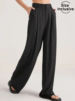 COMMENSE Oversized High Waisted Pleat Front Trousers* Wide Leg|Pants