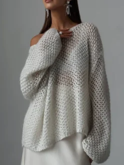 COMMENSE Oversized Long Sleeve Sweater* Sweater Tops|Sweaters & Cardigans