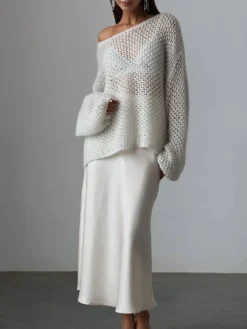 COMMENSE Oversized Long Sleeve Sweater* Sweater Tops|Sweaters & Cardigans
