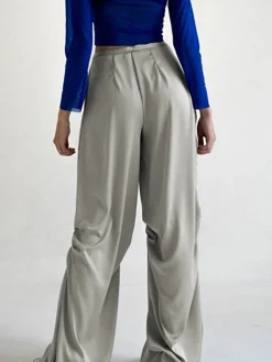 COMMENSE Oversized Satin Wide Leg Pants* Wide Leg|Pants