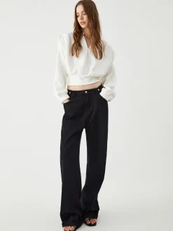 COMMENSE Oversized Solid Long Sleeve Blouse* Blouses & Shirts|Tops