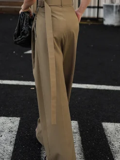 COMMENSE Oversized Tied Wide Leg Dress Pants* Wide Leg|Pants