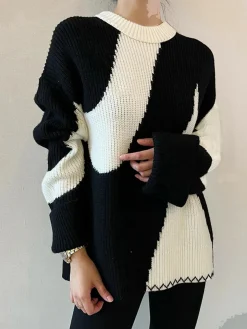 COMMENSE Oversized Zebrataur Sweater* Sweater Tops|Sweaters & Cardigans