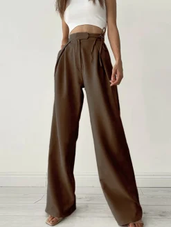 COMMENSE Palazzo Tied Wide Leg Dress Pants* Wide Leg|Pants