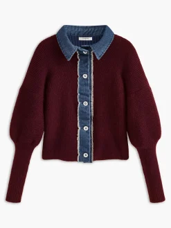 COMMENSE Panel Breasted Stretch Lapel Knit Top* Sweater Tops|Sweaters & Cardigans