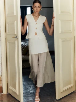 COMMENSE Panel Pleated Maxi Skirt* Skirts|Bottoms