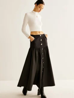 COMMENSE Panel Pockets Umbrella Skirt* Skirts|Bottoms